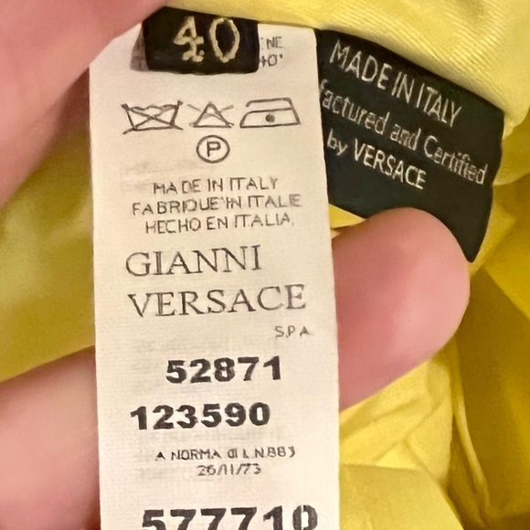 Gianni Versace Vintage Yellow Cocktail Dress - Picture 9 of 11